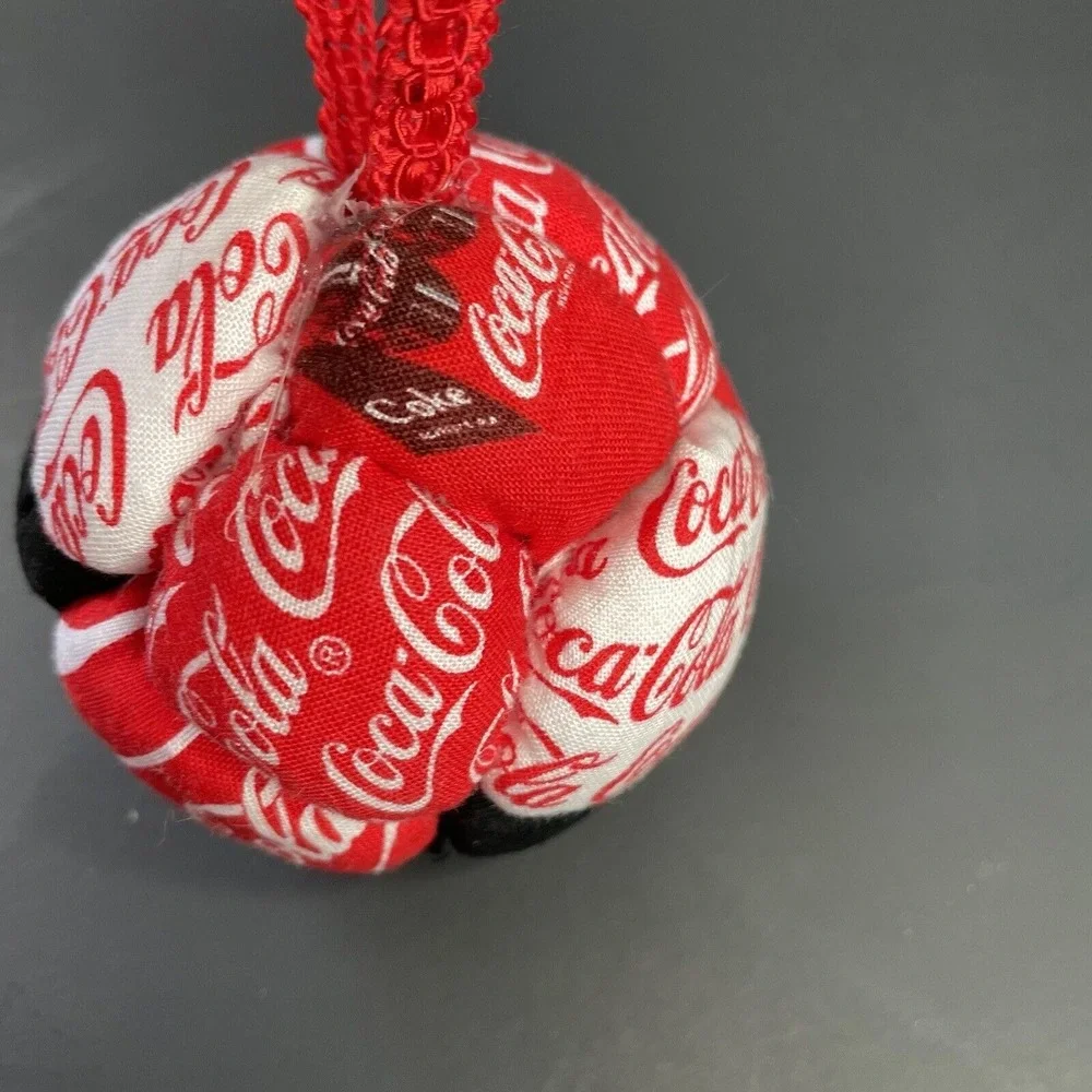 Vintage Cloth Christmas Ornaments Hand‎ Sewn Stuffed Coca Cola Quilted Red Coke